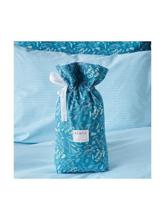 Kentia Retile Set Kids Duvet Cover Single with Pillowcase Cotton Blue 165x245cm