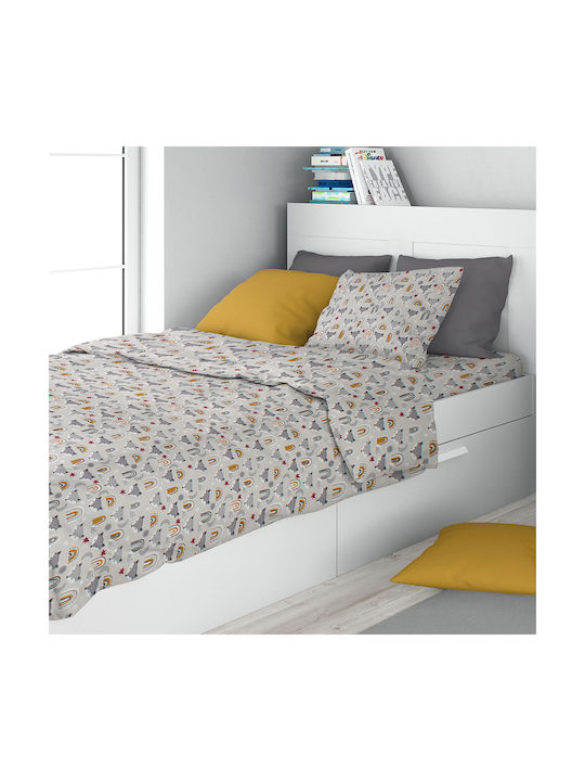Dimcol Kids Duvet Cover Single Gray