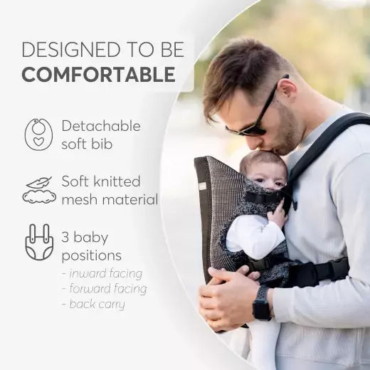 Kikka Boo Classic Carrier Gwen Gray with Maximum Weight 9kg