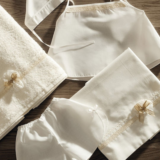 Parisis Christening Oilcloths Set Ecru 3 Pieces P1-016/2