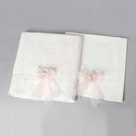 New Life Set Christening Oilcloths Ecru 2 Pieces