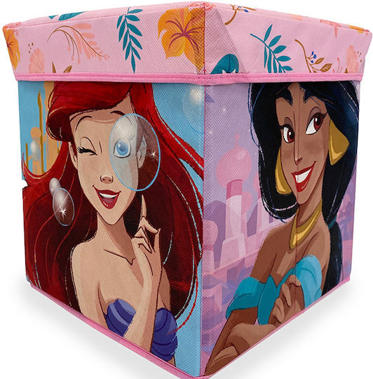 Disney Home Prinzessin 08 Hocker-Box 30x30x30 Koralle 100% Polyester