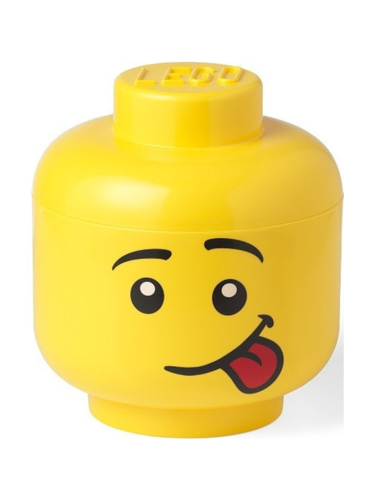 LEGO Παιδικό Κουτί Αποθήκευσης από Πλαστικό Head Κίτρινο 24x24x27cm