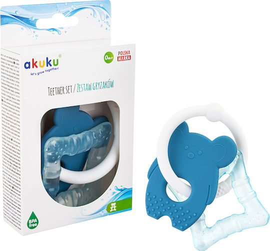 Akuku Mouse Teething Rattle with Gel made of Silicone for 0 m+