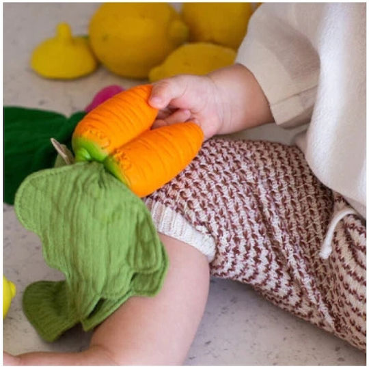 Oli&Carol Cathy The Carrot Teether Ring for Teething made of Rubber for 0 Months+