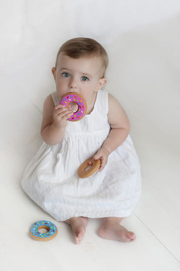 Baby to Love Donut Teething Ring for 3 Months+ Silicone