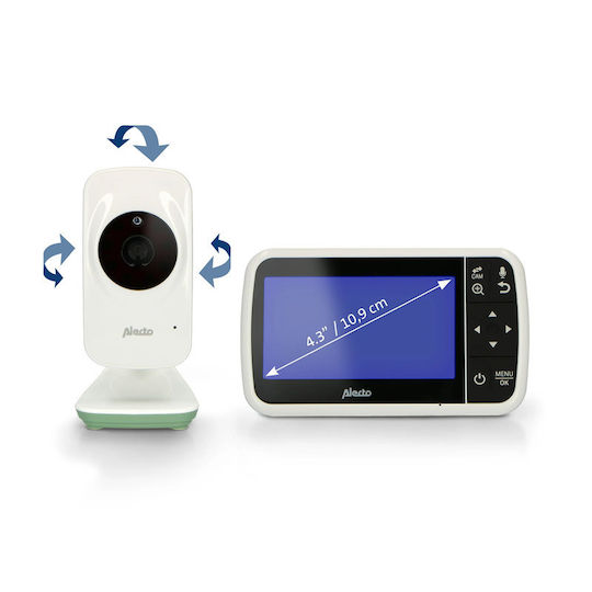 Alecto Baby Baby Monitor with Camera & Screen 4.3" , Two-way Communication & Lullabies