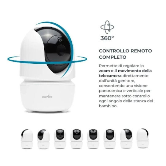 Nuvita 3045 Безжична бебешка монитор система с камера и екран 4.3" , двупосочна комуникация и мелодии