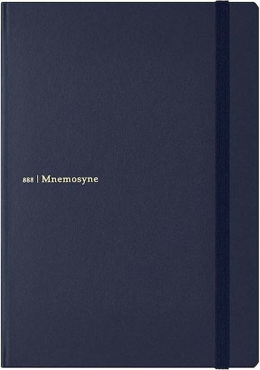 Mnemosyne Σημειωματάριο A5 Bullet 120 Φύλλων με Τελείες με Σκληρό Εξώφυλλο και Λάστιχο Μπλε