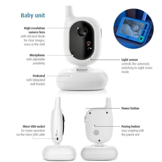 Reer Babycam L Baby Monitors with Two-Way Audio