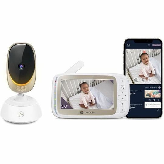 Motorola Baby Monitor with Camera & Screen 5" , Two-way Communication & Lullabies