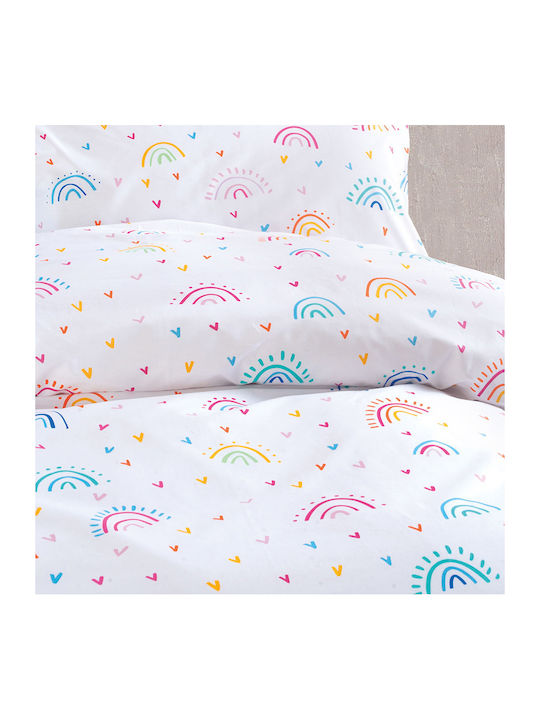 Rythmos Rainbow Kids Cotton Pillowcase Set 50x70cm Rainbow