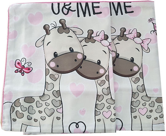 Beboulino You & Me Детски калъфи за възглавници от 100% памук 35x45cm Ροζ 703-1869-3545