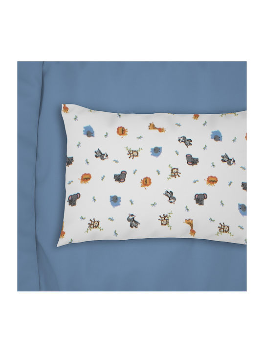 Dimcol Zoo Kids Cotton Pillowcase 50x70cm White