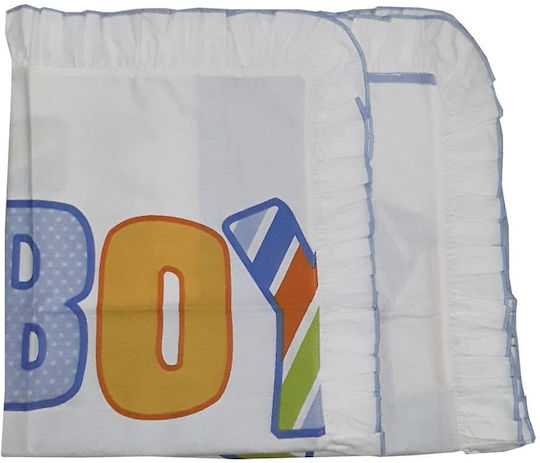 Beboulino It's a Boy Детски калъфи за възглавници от 100% памук 35x45cm Λευκό 703-1859-3545