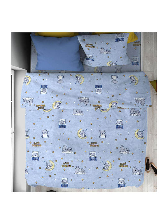 Dimcol Față de pernă pentru copii din bumbac 100% 50x70buc Sky Blue
