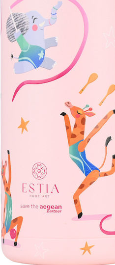 Estia Wonder Bottle Save the Aegean Ανοξείδωτο Παιδικό Παγούρι Θερμός με Καλαμάκι Non Spill Wild Stunts 500ml
