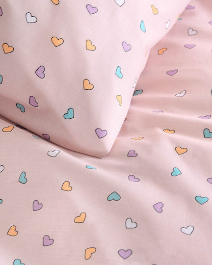 Rythmos Tiny Heart Kids Cotton Pillowcase 50x70cm Somon