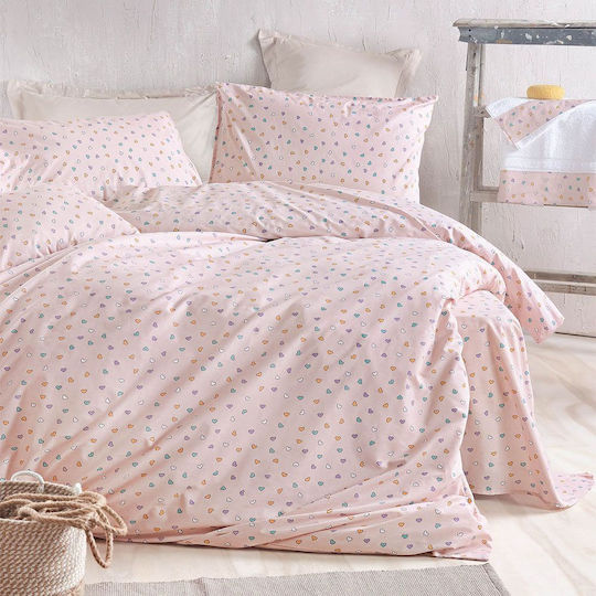 Rythmos Tiny Heart Παιδική Μαξιλαροθήκη από 100% Βαμβάκι 50x70εκ. Somon
