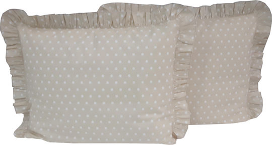 Beboulino Детски калъфи за възглавници от 100% памук 35x45бр Beige 703-0110-0012