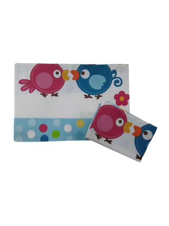 Beboulino Lovely Birds Kids Cotton Pillowcase Set 35x45cm Blue