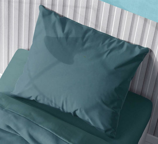 Dimcol Solid Față de pernă pentru copii din bumbac 100% 50x70cm Petrol