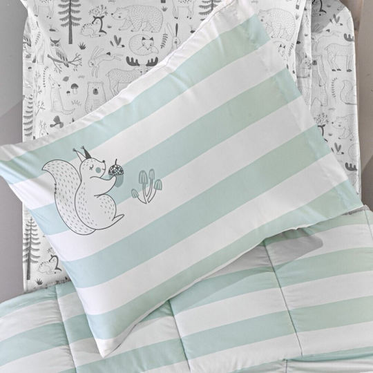 Guy Laroche Forest Kids Pillowcase 50x70cm Bay Leaf Mint