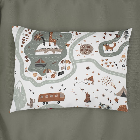 Dimcol Kids Cotton Pillowcase 50x70cm White-mint