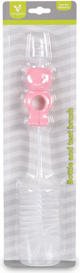 Cangaroo Cleaning Brush for Baby Bottles Pink Bear 1pcs