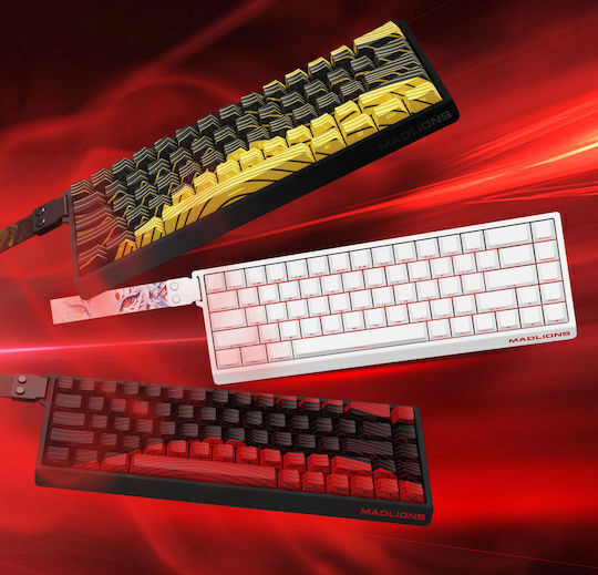 Madlions MAD 68 HE Flagship - 1K Gaming Μηχανικό Πληκτρολόγιο 65% με Magnetic διακόπτες και RGB φωτισμό (Αγγλικό US) Λευκό
