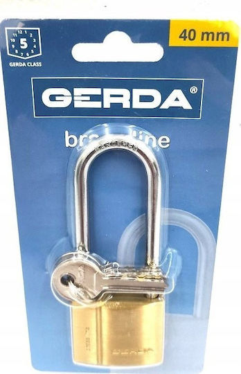 Gerda Bronze Vorhängeschloss Messing mit Schlüssel 1Stück
