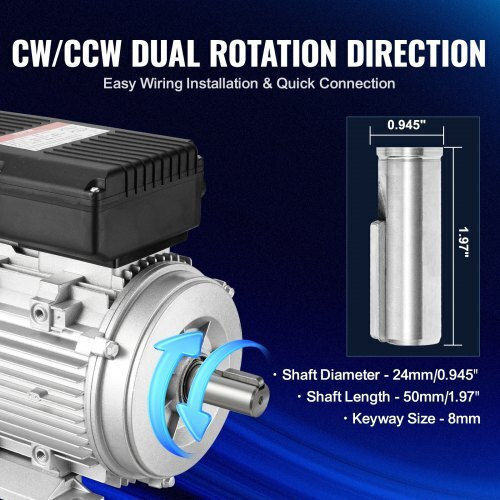 Vevor Ηλεκτροκινητήρας 3hp Μέγιστων Στροφών 2800rpm
