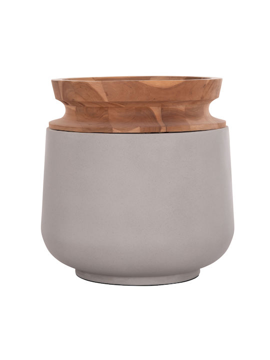 HomeMarkt Decorative Vase Linter Gray 41x41x47cm