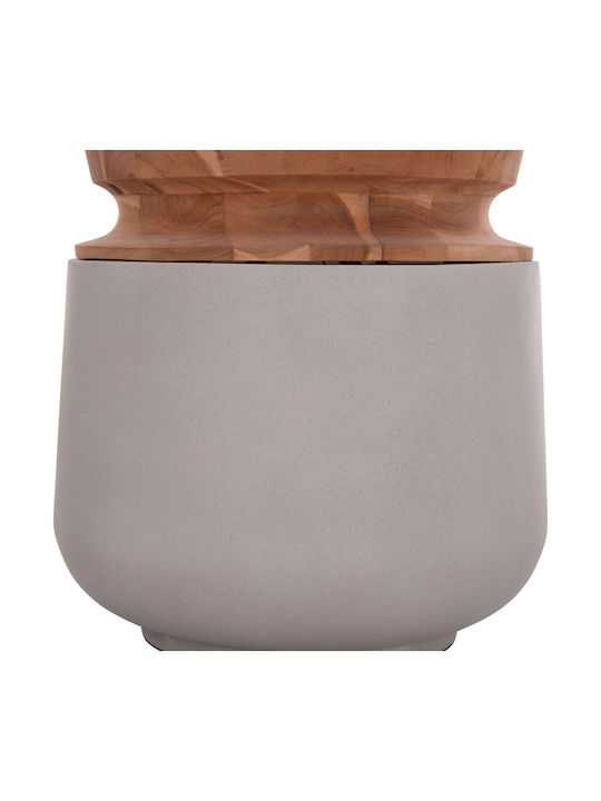 HomeMarkt Decorative Vase Linter Gray 41x41x47cm