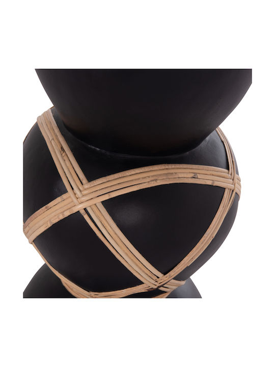 HomeMarkt Decorative Vase Maynard Black 27.5x27.5x50cm