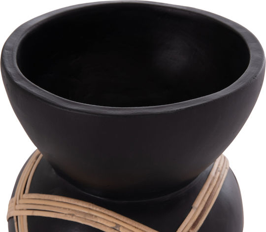 HomeMarkt Decorative Vase Maynard Black 27.5x27.5x50cm