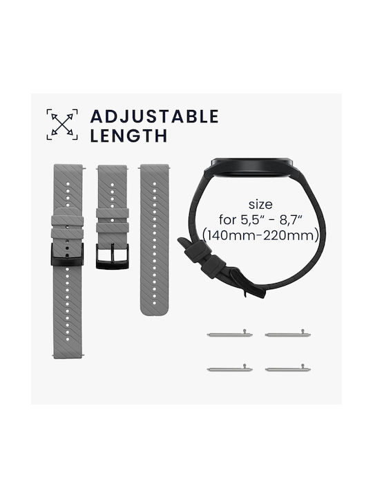 Комплект от 2 Каишки Kwmobile Fossil Q Machine Черен Сив Силикон Kwm0000253o002c