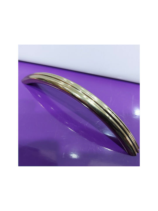 Italian Brass Furniture Handle Eureka 11083-096-may Gold Glossy Size 9.6cm