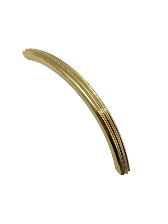 Italian Brass Furniture Handle Eureka 11083-096-may Gold Glossy Size 9.6cm