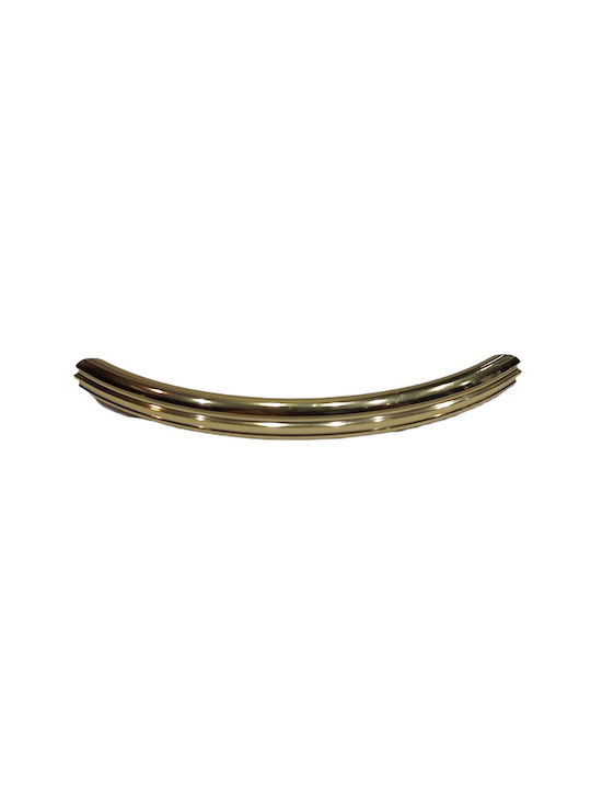 Italian Brass Furniture Handle Eureka 11083-096-may Gold Glossy Size 9.6cm