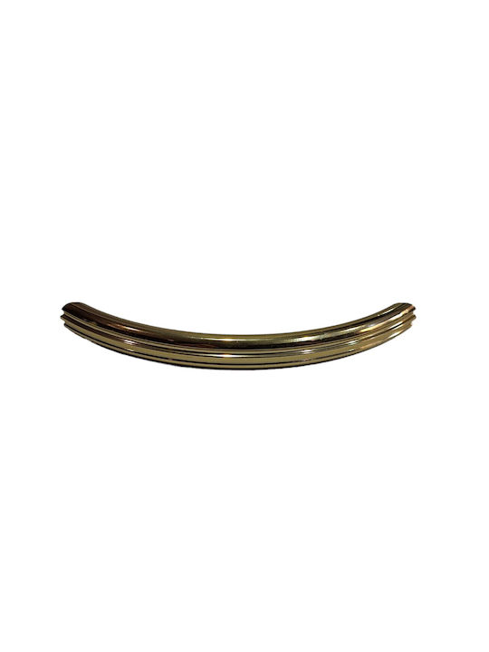 Italian Brass Furniture Handle Eureka 11083-096-may Gold Glossy Size 9.6cm