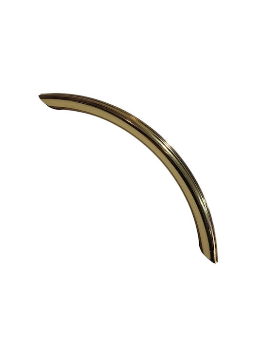 Italian Brass Furniture Handle Eureka 11083-096-may Gold Glossy Size 9.6cm