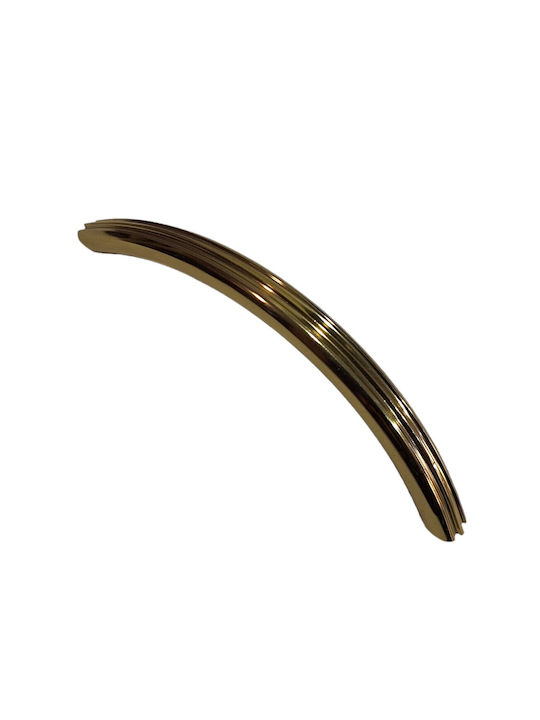 Italian Brass Furniture Handle Eureka 11083-096-may Gold Glossy Size 9.6cm