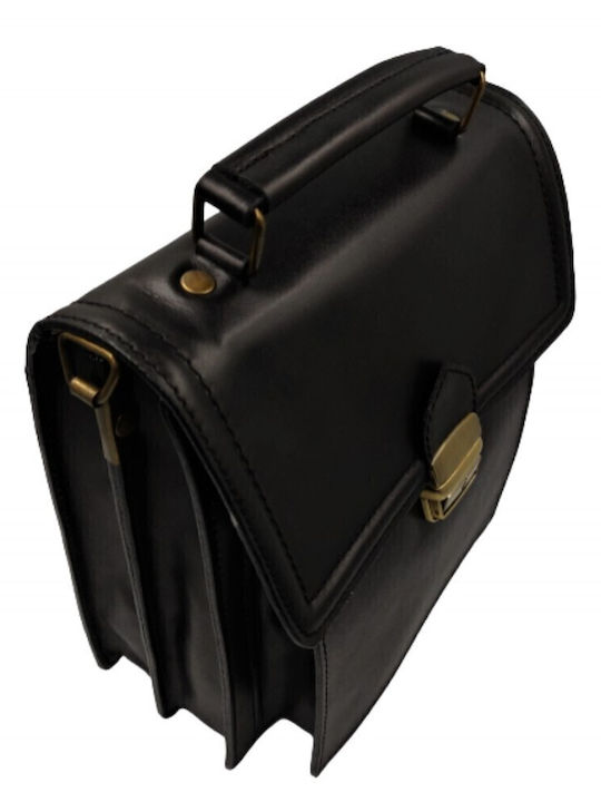 Leder Herrentasche Geldbörse Schwarz