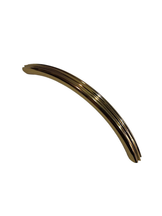 Italian Brass Furniture Handle Eureka 11083-096-may Gold Glossy Size 9.6cm
