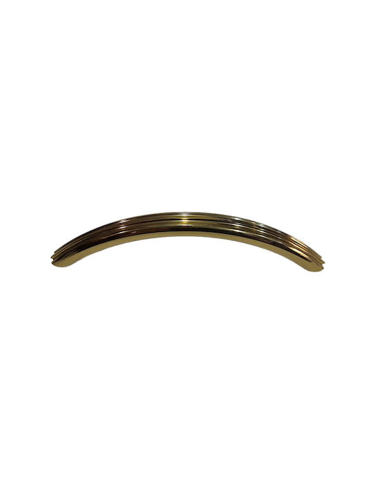 Italian Brass Furniture Handle Eureka 11083-096-may Gold Glossy Size 9.6cm