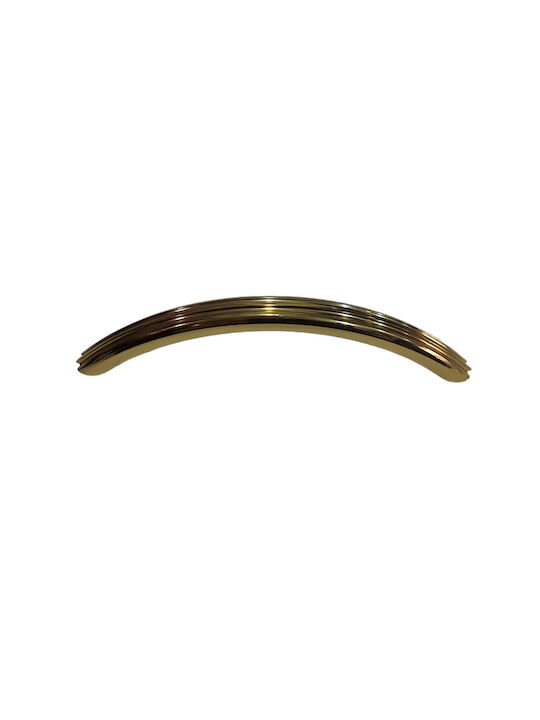 Italian Brass Furniture Handle Eureka 11083-096-may Gold Glossy Size 9.6cm