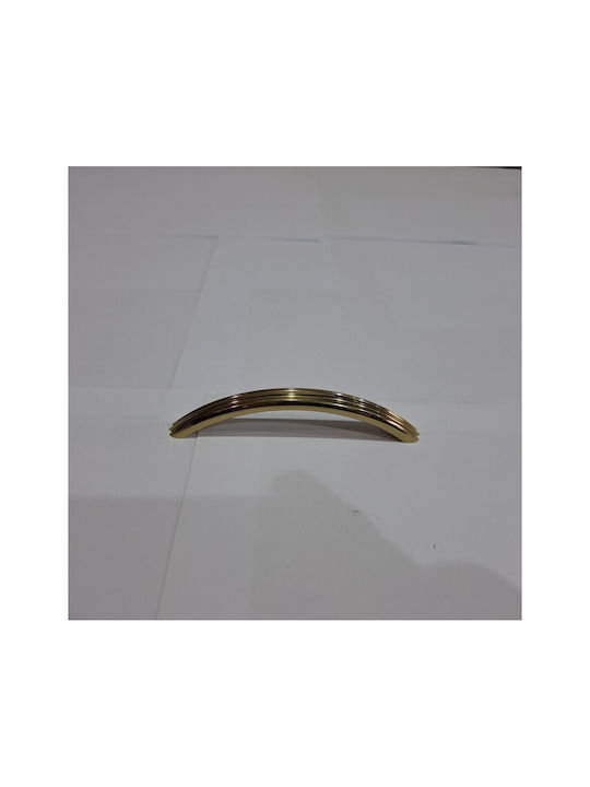 Italian Brass Furniture Handle Eureka 11083-096-may Gold Glossy Size 9.6cm