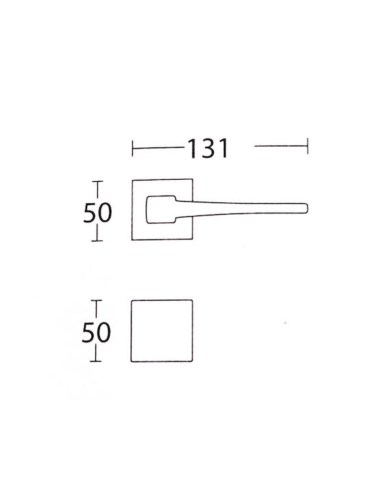Lever Rosette N1495 Matt Graphite 131mm Piece Right Front Door