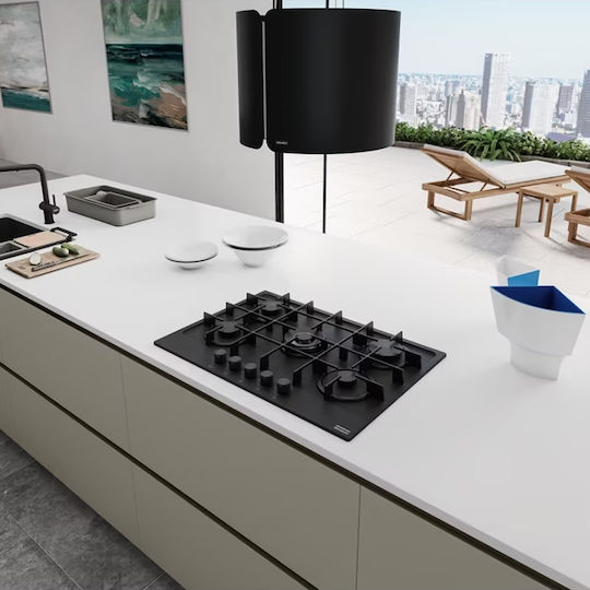 Franke Maris FHMA 755 4G DC MB C Εστία Υγραερίου Αυτόνομη 73x51εκ. Matte Black